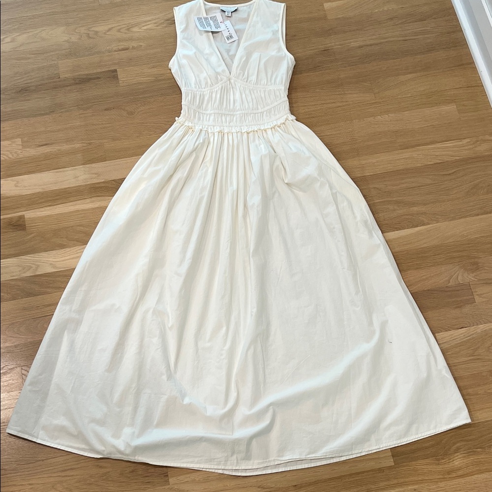 Topshop Cream Sleeveless Maxi Dress